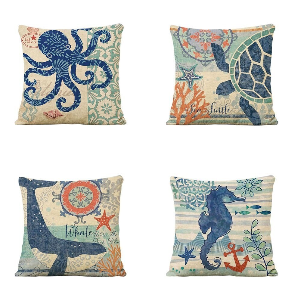 Shop Style Beach Decor Sofa Throw Pillow Case Overstock 22387508