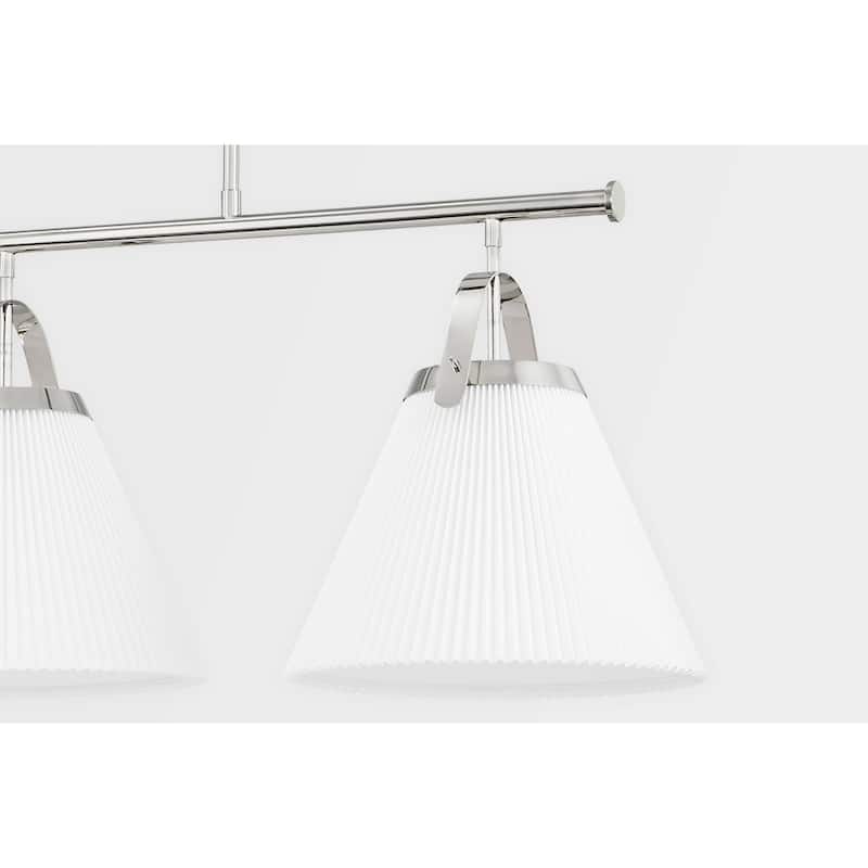 Aldridge 3-Light Island Light with White Shade