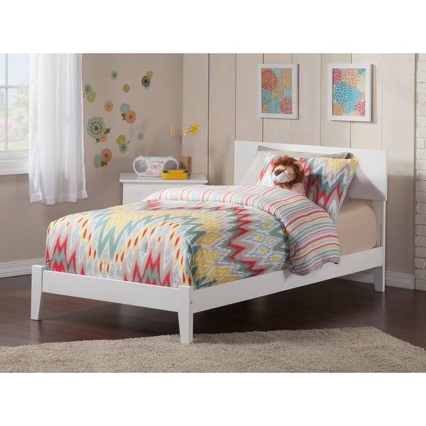 slide 2 of 8, Orlando Twin Platform Bed with USB Charging Station in White