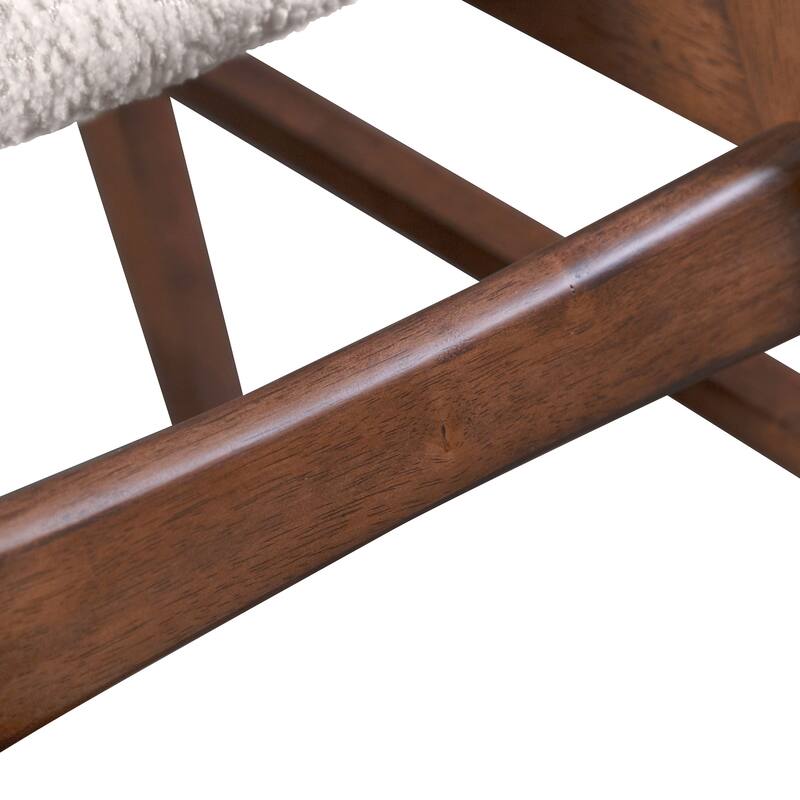 Furniture of America Beau I Mid-century Walnut 7-Piece Oval Dining Table Set