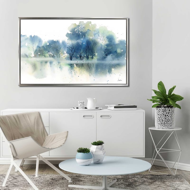 "Blue Pond Reflections" Print on Floating Canvas