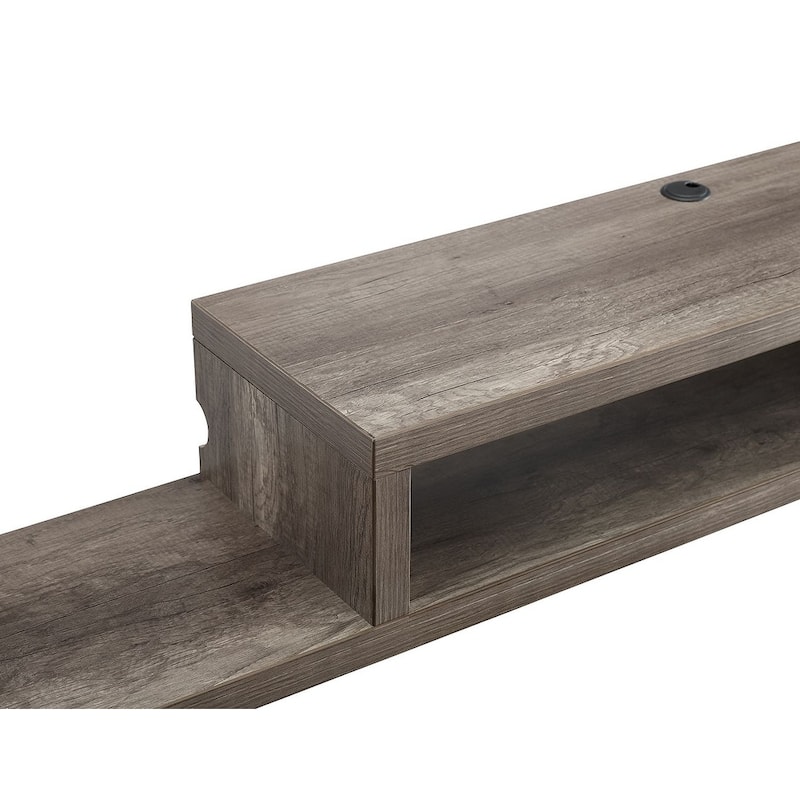 Asymmetrical Wall Mounted TV Console Entertainment Center Wall Decor Shelve Storage