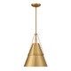 preview thumbnail 4 of 6, Minka Lavery 3933 Springfield 12" Wide Pendant with Steel Shade