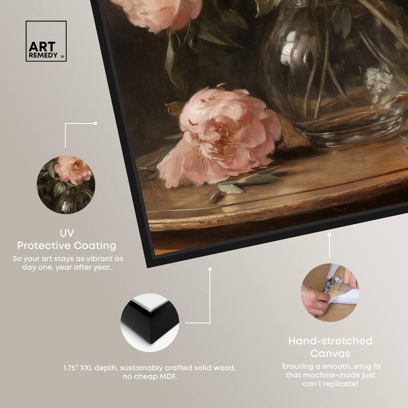 Vintage Velvet Vase Canvas by Art Remedy