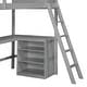 preview thumbnail 9 of 21, Merax Wooden Loft Bed with Shelves and Desk