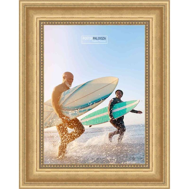 26x30 Traditional Gold Complete Wood Picture Frame with UV Acrylic, Foam Board Backing, & Hardware