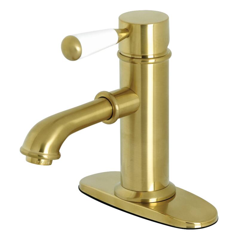 Kingston Brass Paris Single-Handle 1-Hole Deck Mount Bathroom Faucet in Brushed Brass - Brushed Brass