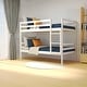 preview thumbnail 5 of 5, Wooden Twin Bunk Beds with Ladder and Safety Rail