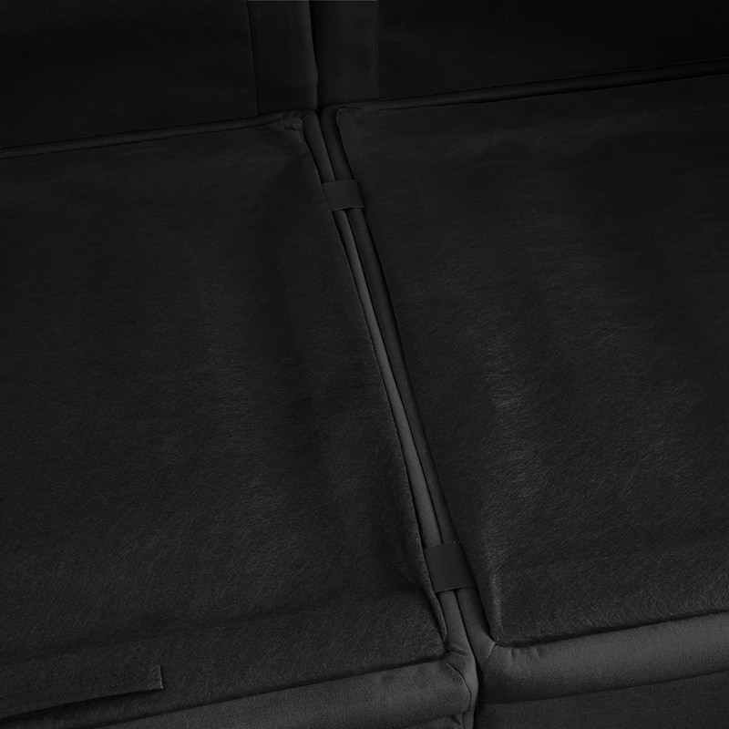 102" U-Shaped Linen Fabric Sectional Sofa with Ottomans