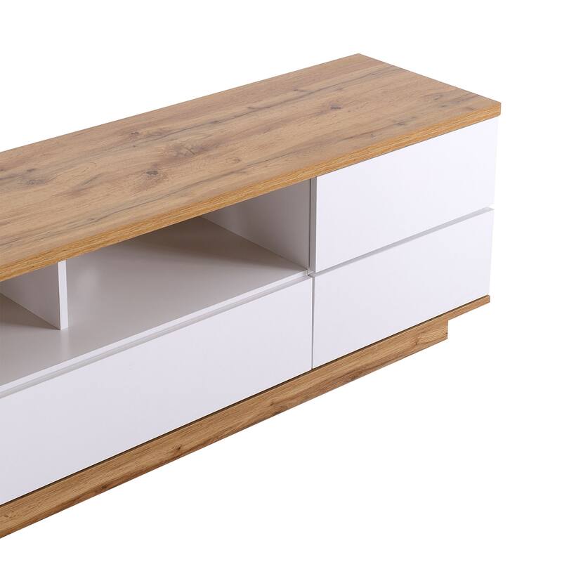 Modern TV Stand with Multi-Functional Storage, Fits TVs Up to 80-Inch, 70.8 Wide
