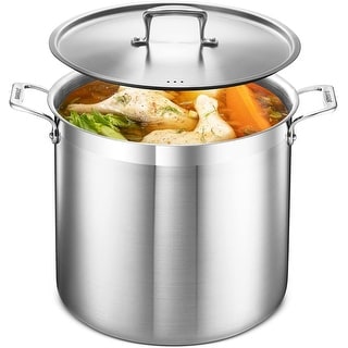 Stockpot - Brushed Stainless Steel - Heavy Duty Induction Pot