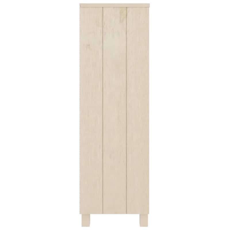 vidaXL Bookshelf Book Rack Bookcase Book Cabinet HAMAR White Solid Wood Pine - 33.5"x13.8"x13.8"