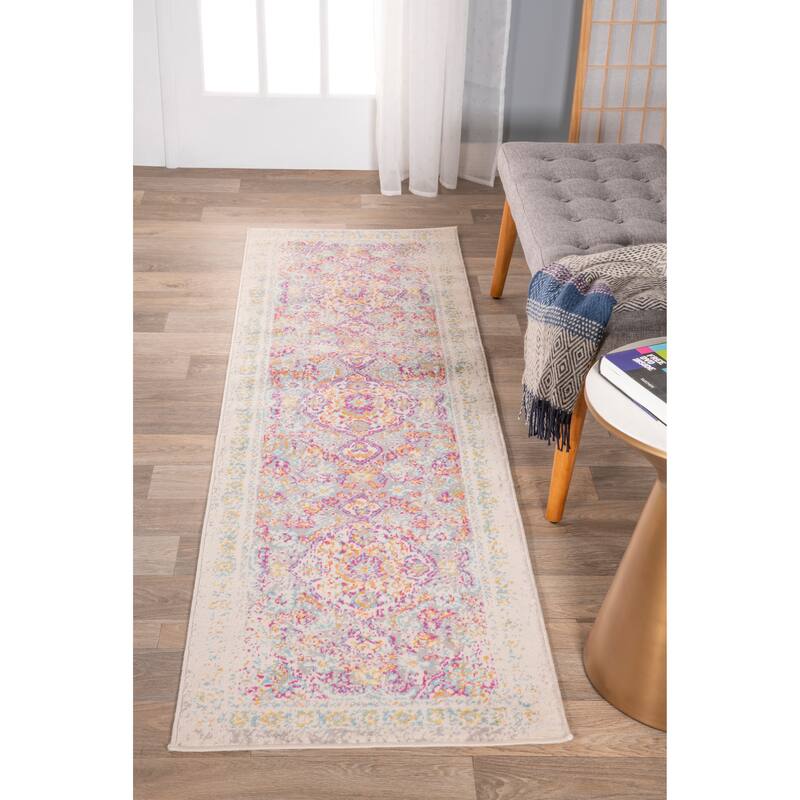The Curated Nomad Sunset Bohemian Vintage Medallion Rug