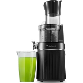 Aobosi Masticating Juicer Machine, 2-In-1 Cold Press Juicer with Large Feed Chute for Juice & Ice Cream