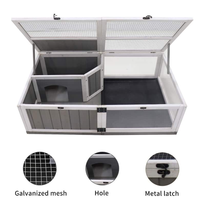 Grey Wooden Outdoor Reptile Cage