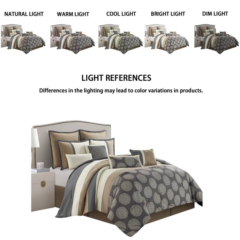 Nanshing Naomi 10-Piece Mandala Embroidery Comforter Set