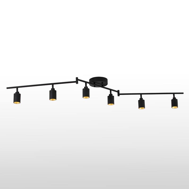 VidaLite Shura 6-Head LED Swivel Track Light, Directional Spot Lights, Dimmable - 10.45" x 62.2"