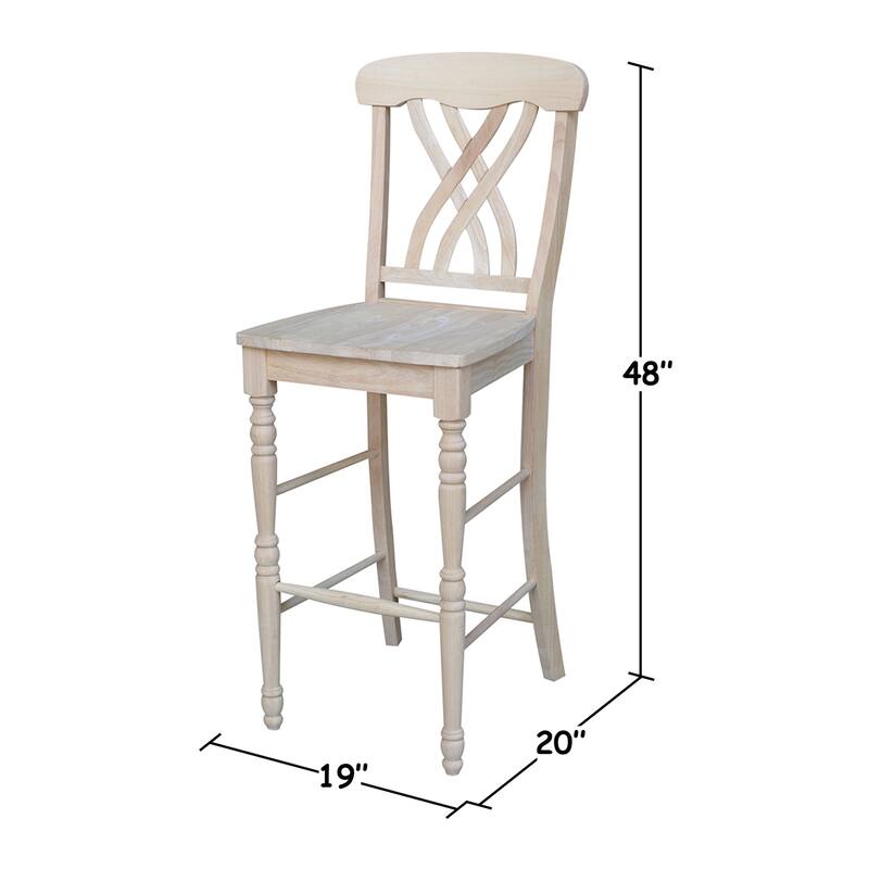 Lattice Solid Wood Stool