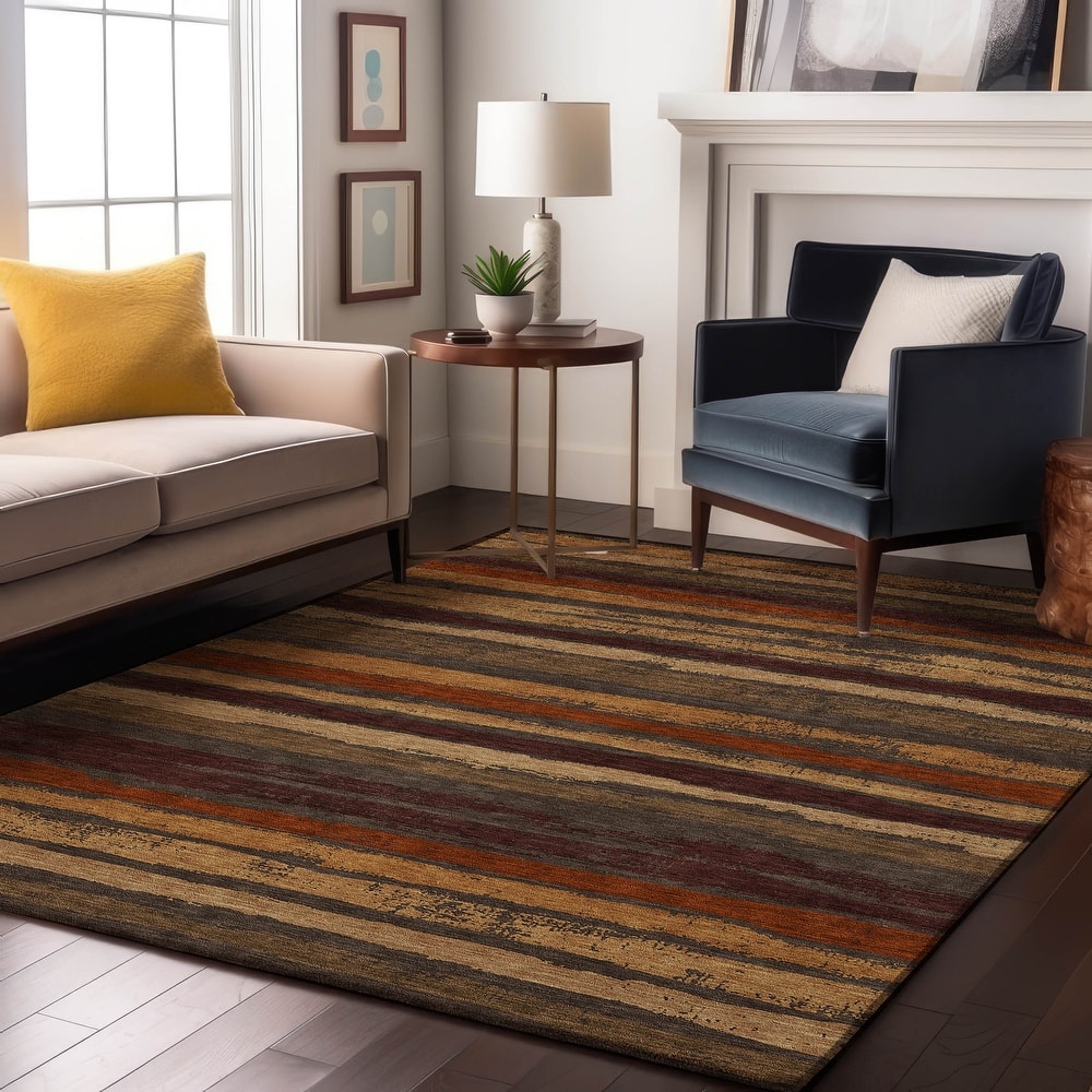 Premium Washable Super Soft Stripe Mayfield Rug