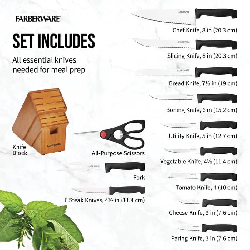 Farberware 18-Piece Knife Block Set