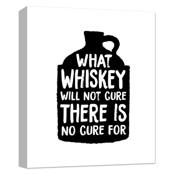 PTM Images 9-124834 PTM Canvas Collection 10" x 8" - "What Whiskey Cannot Cure, There is No Cure For" Giclee Liquor & Cocktails