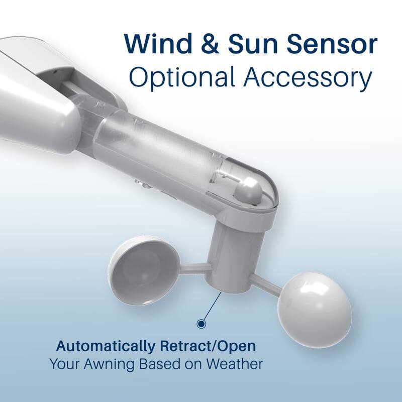 Italian Series Full Cassette Motorized Patio Awning with App + Remote - Grigio (Gray) - 16 x 10 ft