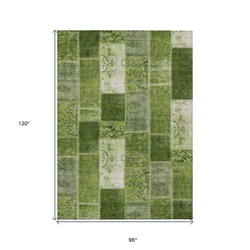 HomeRoots Patchwork Traditional Rectangle Outdoor Rug