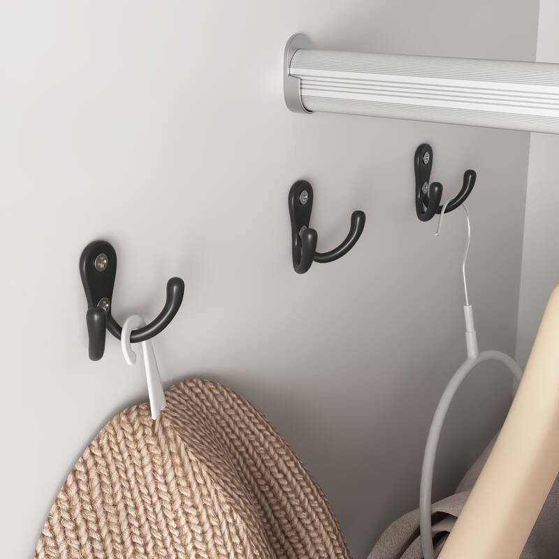 Wardrobe Closet with Automatic Motion Sensor Light, Half-length Mirror Door Armoire Storage Cabinet