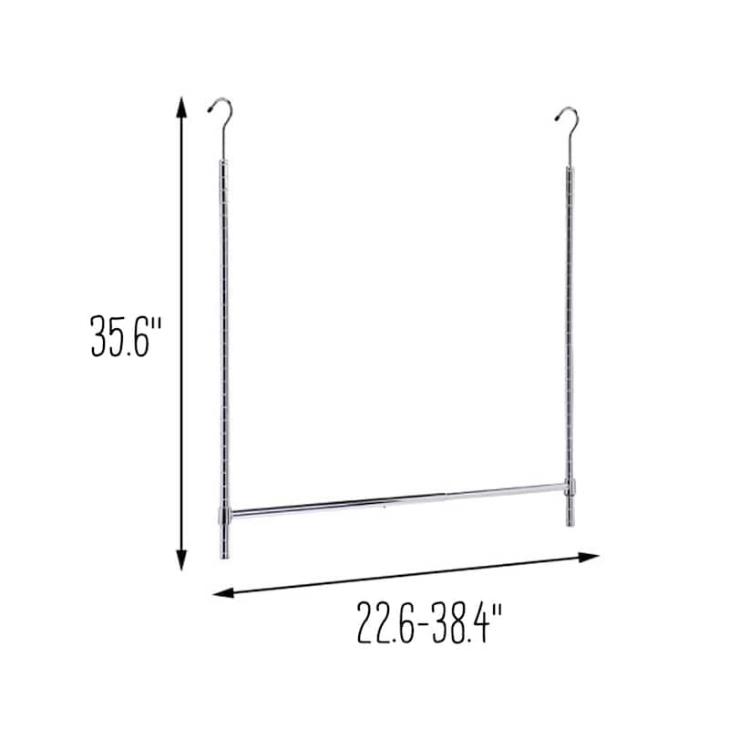 HoneyCanDo Chrome Adjustable Hanging Closet Rod On Sale Bed Bath