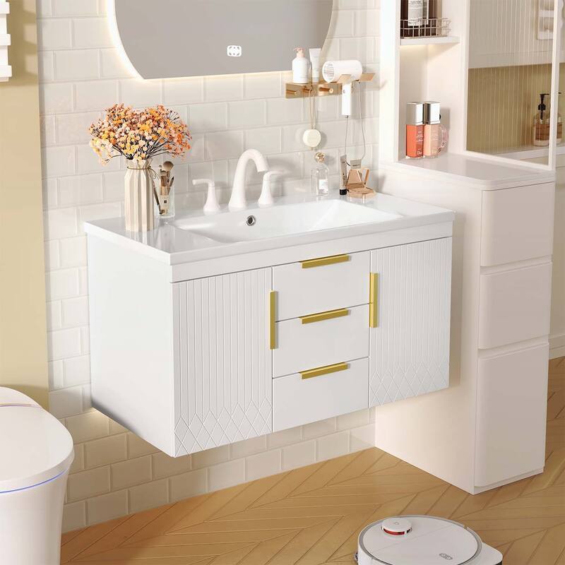 36'' Wall Mounted Bathroom Vanity