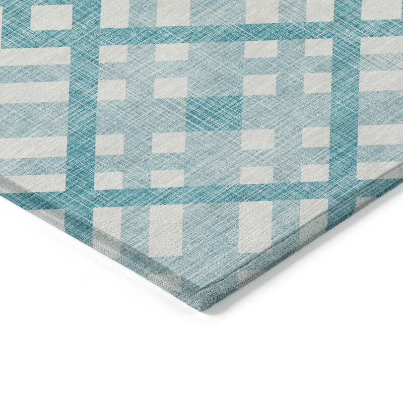 Machine Washable Indoor/ Outdoor Chantille Contemporary Trellis Rug