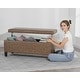 preview thumbnail 17 of 33, Adeco Velvet Storage Ottoman Bench Rectangular Footstool Lift Top