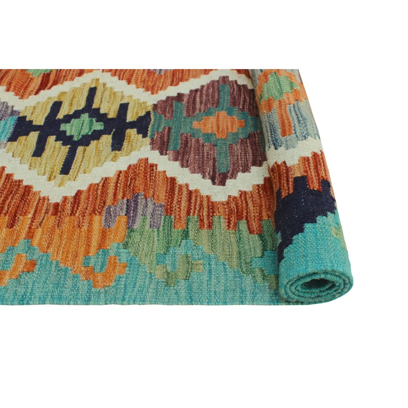 Flatweave Zahur Rust/Ivory Rug - 3'0" x 4'10"