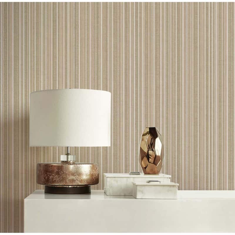 Seabrook Designs Clemens Stripe Unpasted Wallpaper