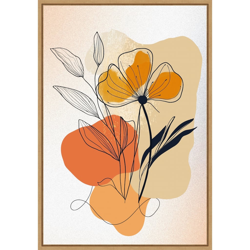 Ember Blooms No. 3 by Sally Ann Moss (23 x 33 in.), Framed Canvas Wall Art Print