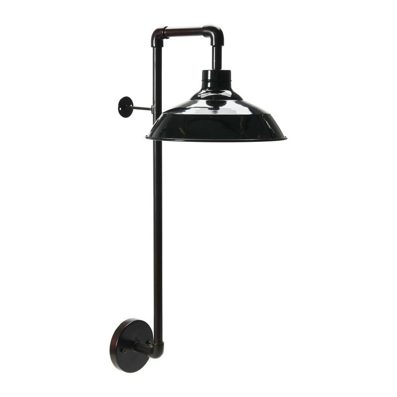 Metal Wall Sconce with Shade - Black