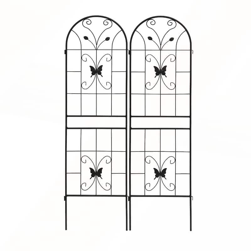 2 Pack Metal Garden Trellis 71in x 19.7in Rustproof Trellis