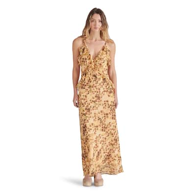 Steve Madden Adalina Printed Ruffle Maxi Dress