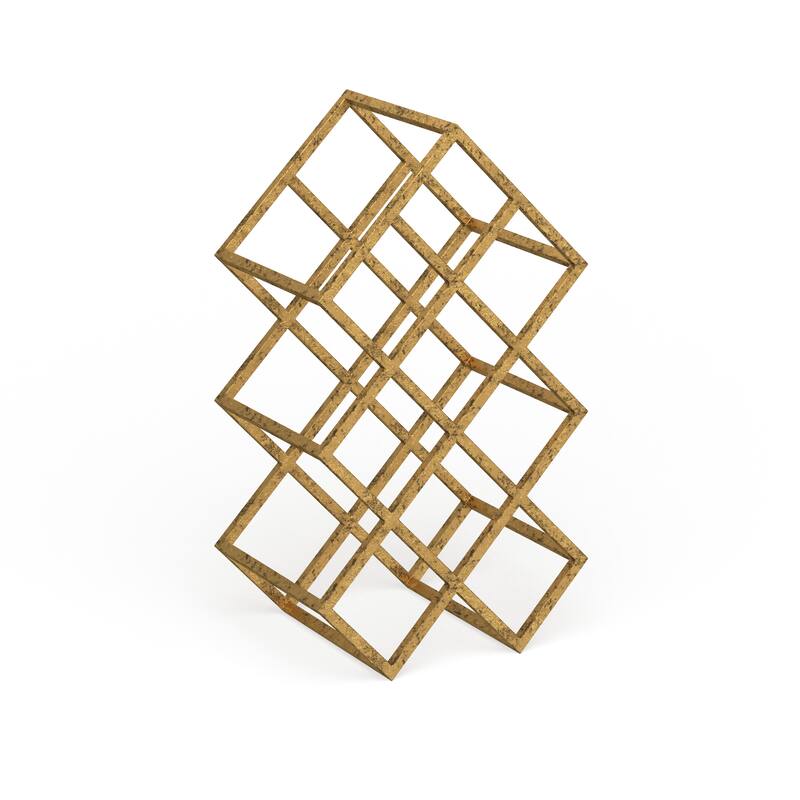 Danya B Sparkling Gold 9-bottle Wine Rack