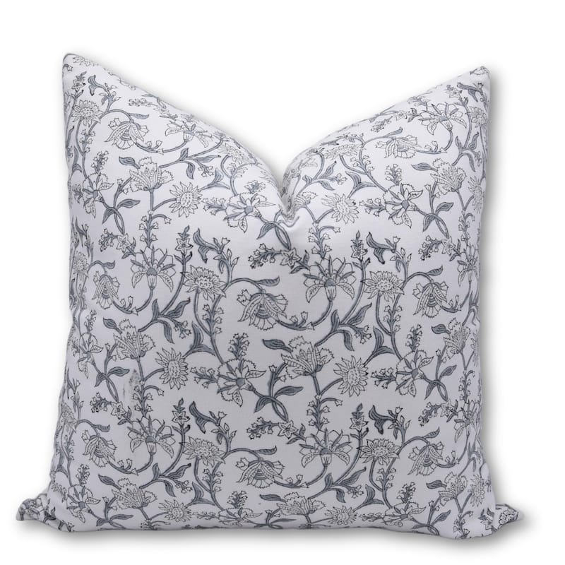 Cotton Square Block print pillow Cover - Jaldhara - Pillow Covers - 24" x 24"