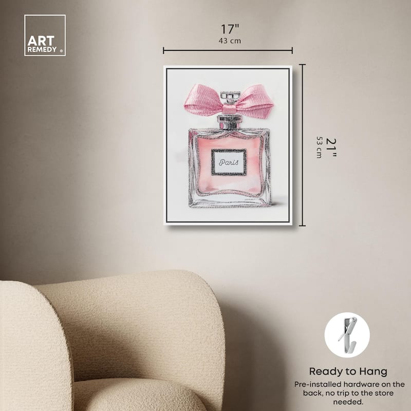 Simple Perfume Bow Canvas by Art Remedy