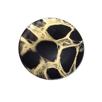 Alice Pazkus Set Of Four Black And Gold Marbleized Dinner Plates - Bed 