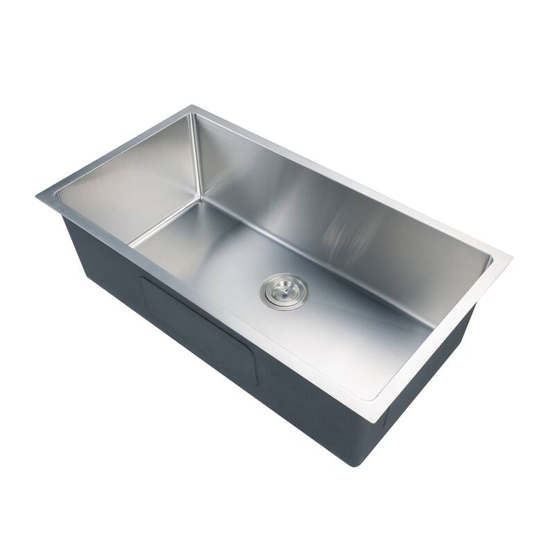 CB HOME 33" Undermount Single Bowl Stainless Steel/Gold Kitchen Sink