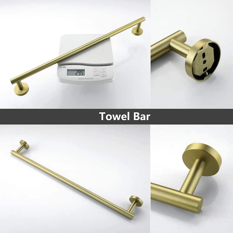 Modern Bath Hardware Set Towel Holder Set in Stainless Steel