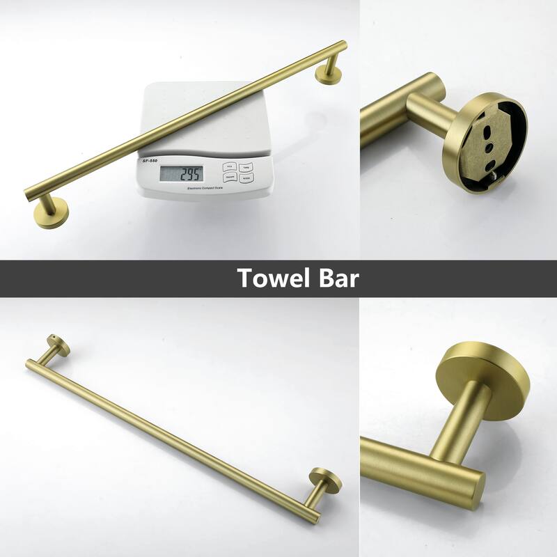 6-Piece Bath Hardware Set in Stainless Steel