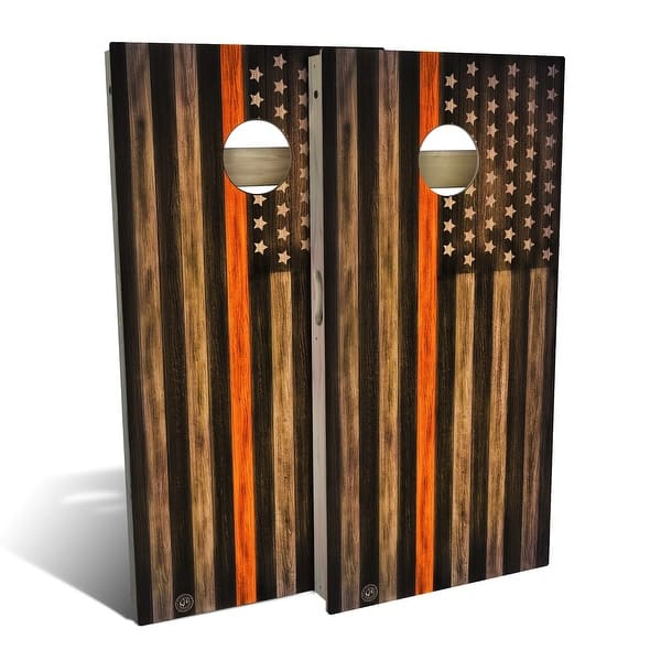 slide 2 of 8, Charred Search and Rescue Outdoor Cornhole Board Set Backyard 2x4 - Include Carrying Case