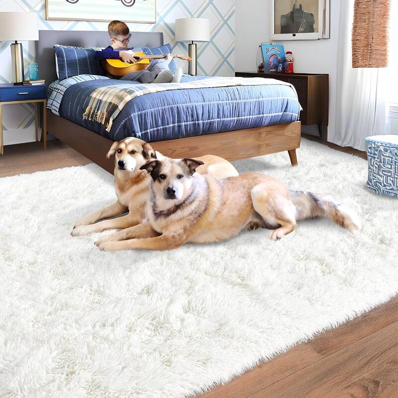 Large Shaggy Home Decor Carpets Fluffy Area Rugs for Living Room Bedroom