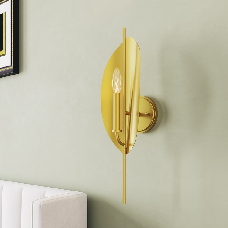 Acroma Steel Candle Gold Wall Light