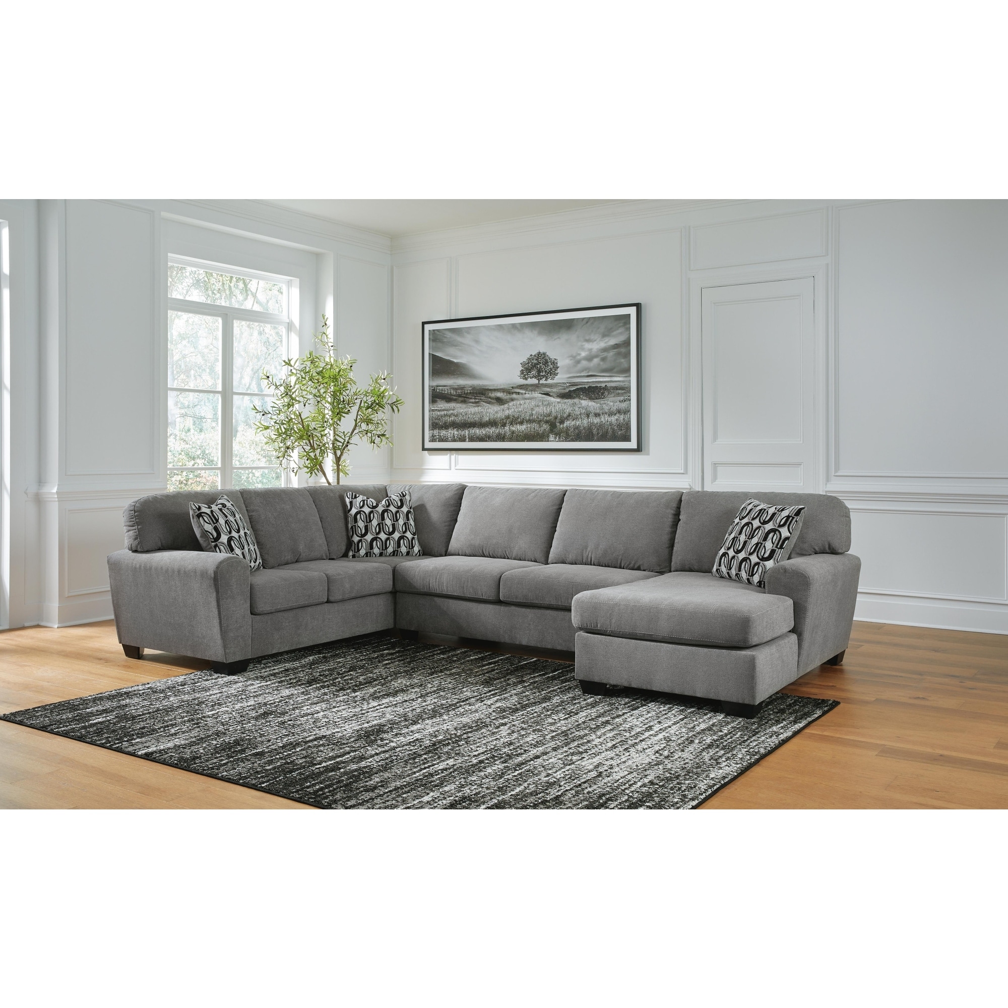 Signature Design by Ashley Birkdale Court Gray 3-Piece Sectional with Chaise
