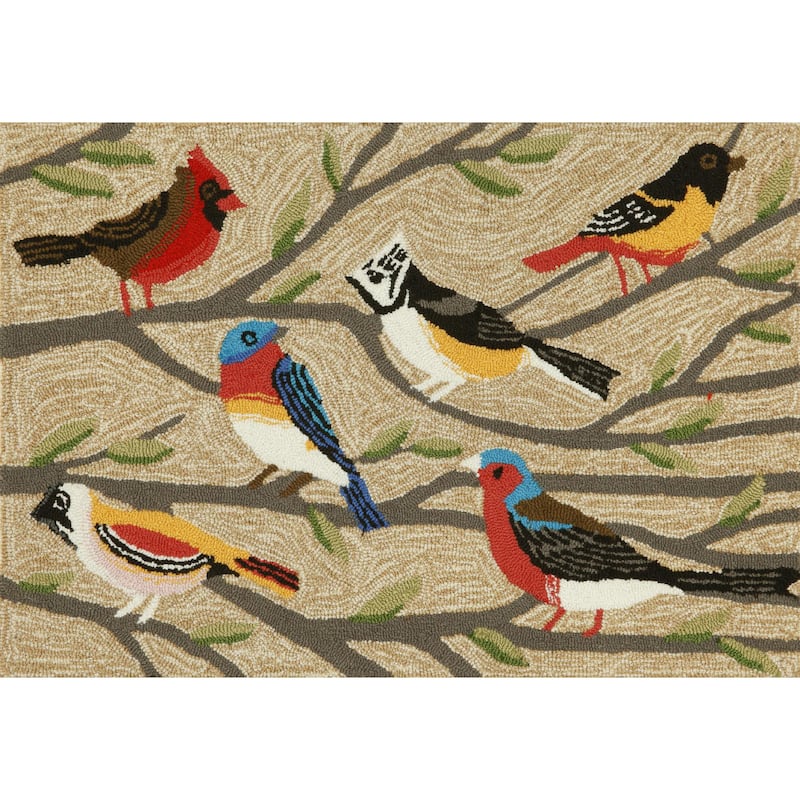 Liora Manne Frontporch Birds Indoor/Outdoor Rug - 3'6" x 5'6"